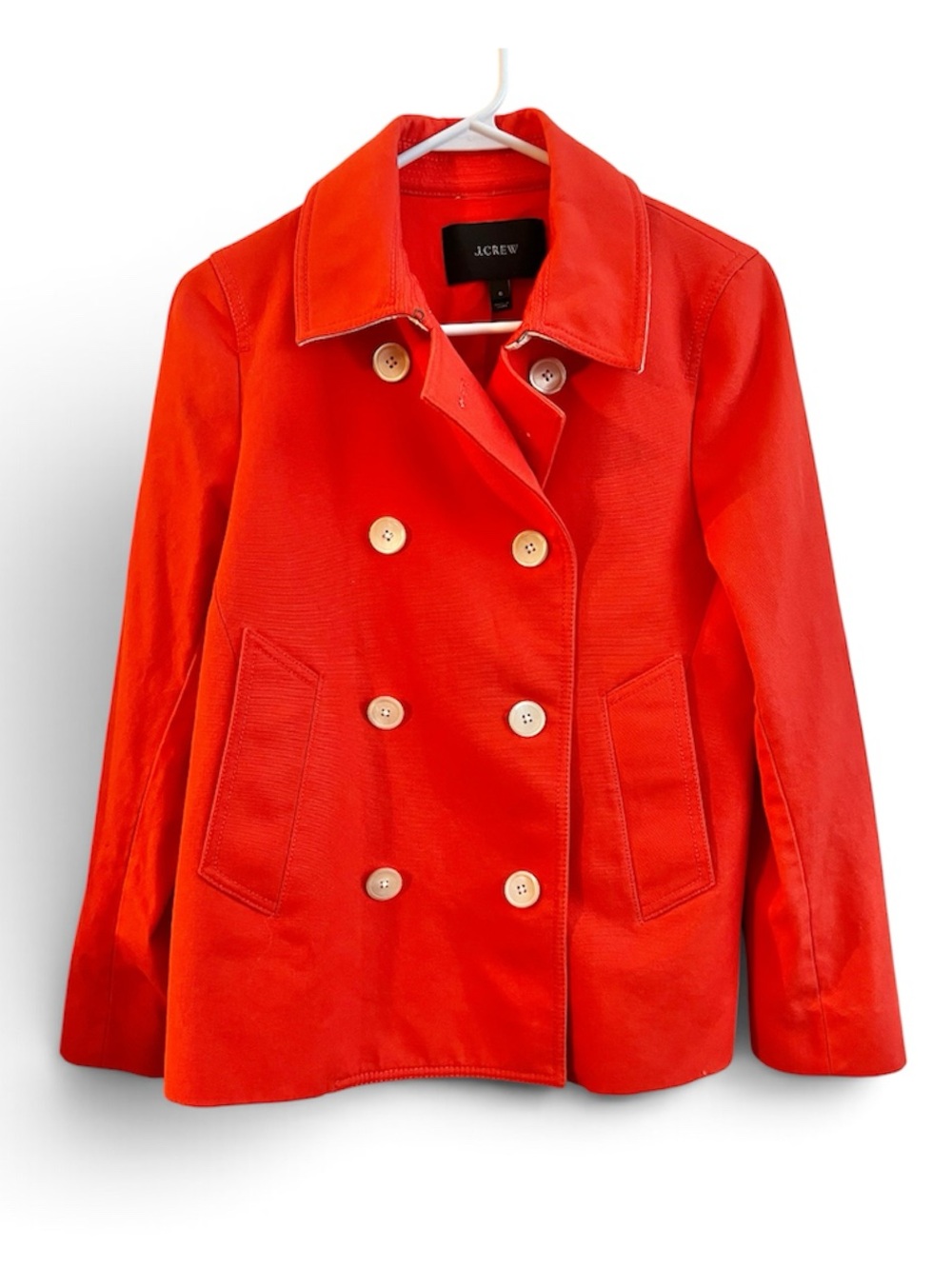 J. Crew women’s size 6 double breasted cotton peacoat jacket